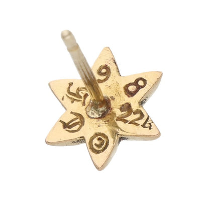 Chrome Hearts 22K Star Stud Earring Yellow Gold Single