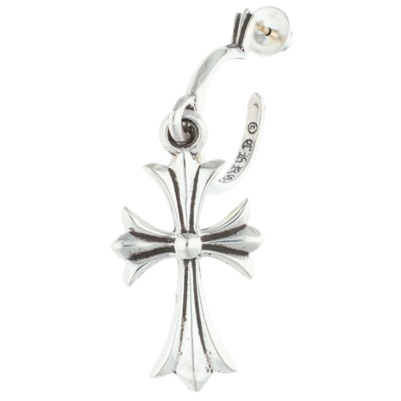 Chrome Hearts Tiny CH Cross Hoop Silver Earring