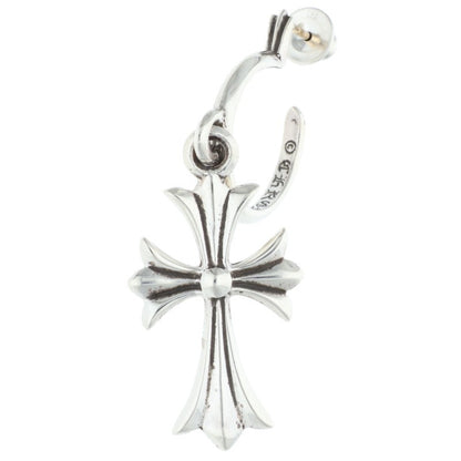 Chrome Hearts Tiny CH Cross Hoop Silver Earring
