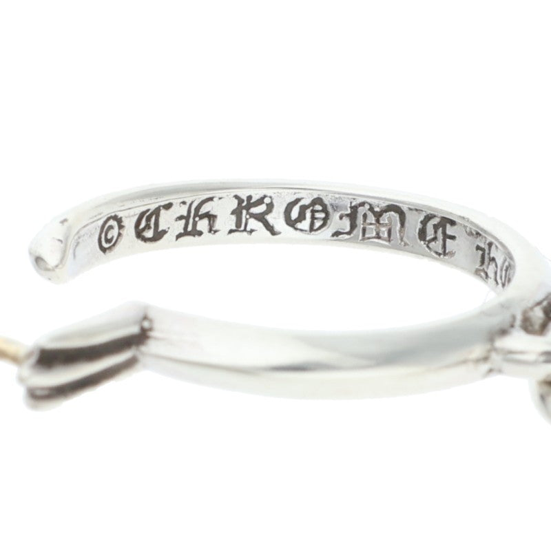 Chrome Hearts Tiny CH Cross Hoop Silver Earring