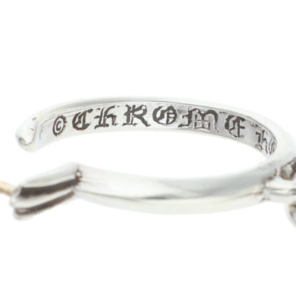 Chrome Hearts Tiny CH Cross Hoop Silver Earring