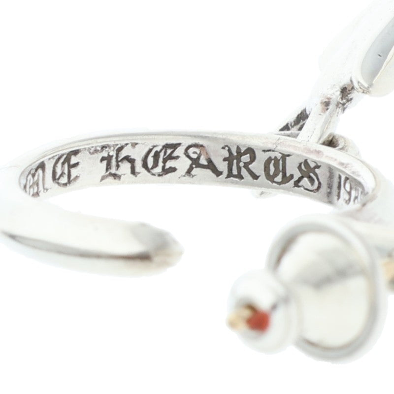 Chrome Hearts Tiny CH Cross Hoop Silver Earring