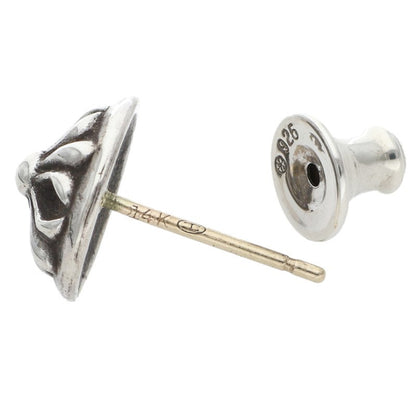 Chrome Hearts Cross Ball Stud Earring Silver