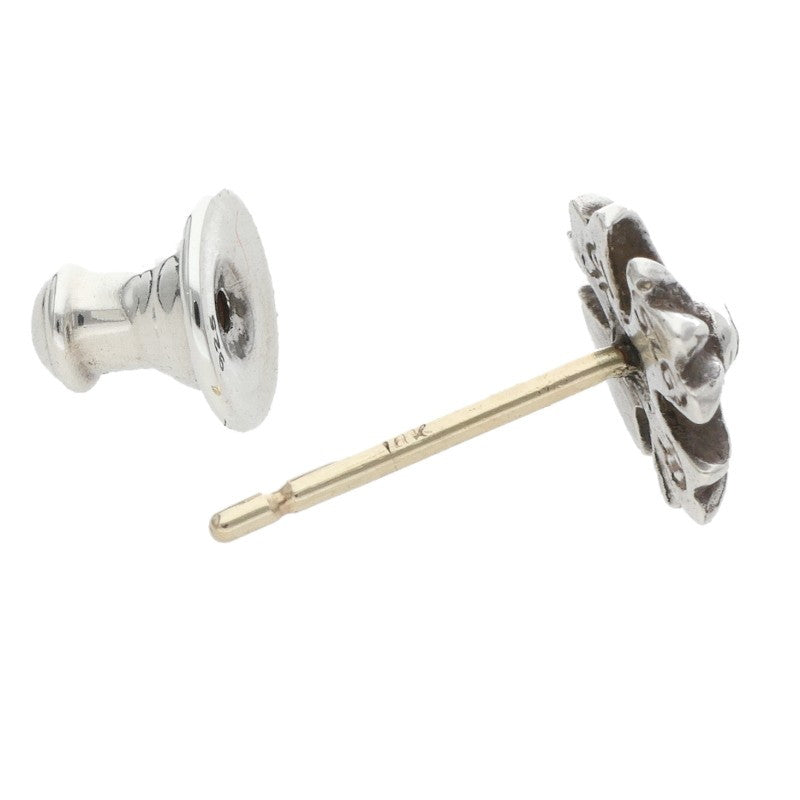 Chrome Hearts No2 CH Plus Stud Silver Earring