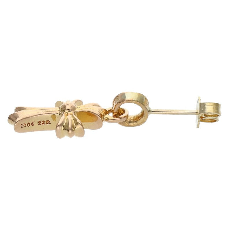 Chrome Hearts 22K Baby Fat Pave Diamond Gold Earring
