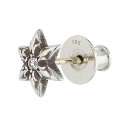 Chrome Hearts Star Stud 1 Diamond Silver Single Earring