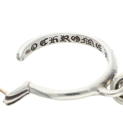 Chrome Hearts Tiny CH Cross Hoop Silver Earring