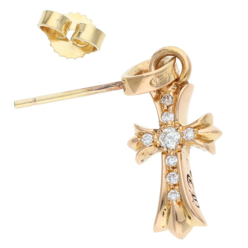 Chrome Hearts 22K Pave Diamond Baby Fat Gold Earring