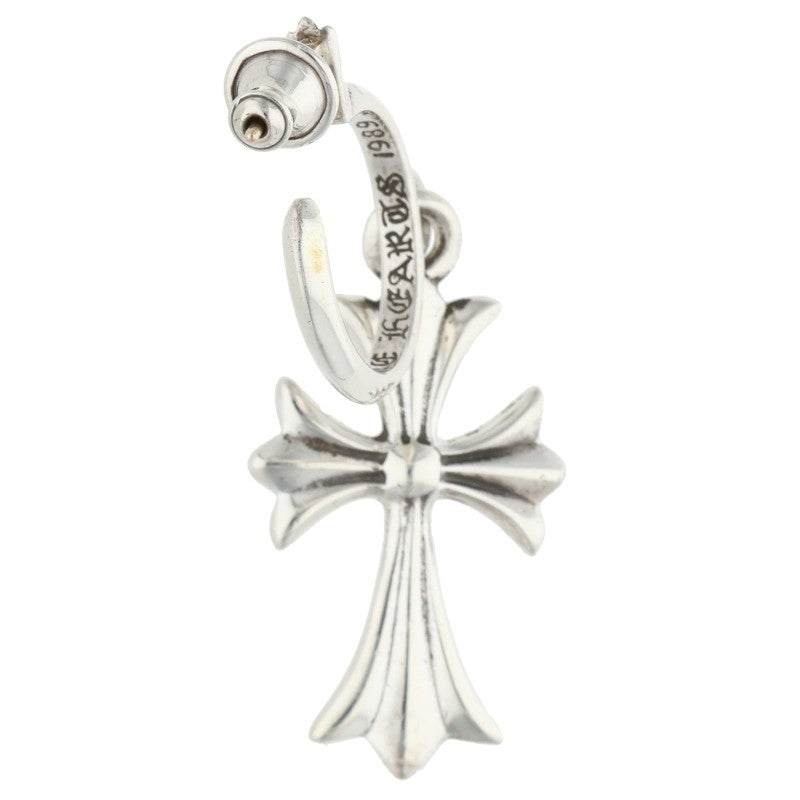 Chrome Hearts Tiny CH Cross Hoop Silver Single Earring