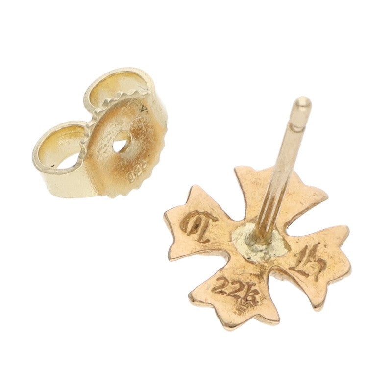 Chrome Hearts 22K 1-Diamond Plus Stud Earring