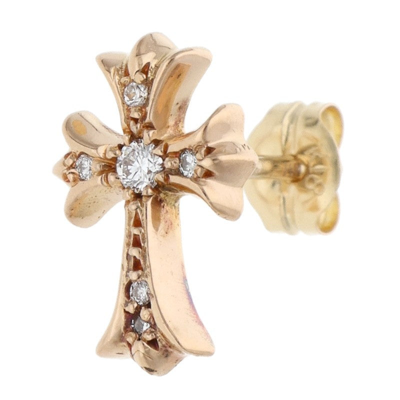 Chrome Hearts 22K CH Cross Fat Pave Diamond Earring Multi