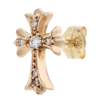 Chrome Hearts 22K CH Cross Fat Pave Diamond Earring Multi