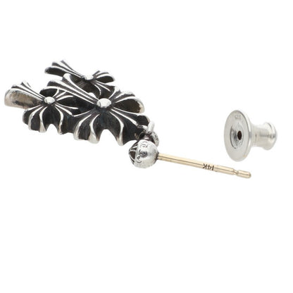 Chrome Hearts Triple CH Cross Silver Earring