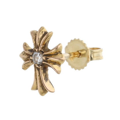 Chrome Hearts 22K CH Cross Stud 1 Diamond Earring