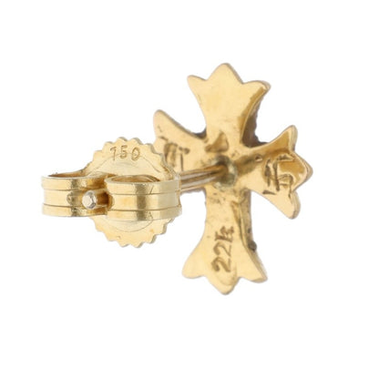 Chrome Hearts 22K CH Cross Stud 1 Diamond Earring