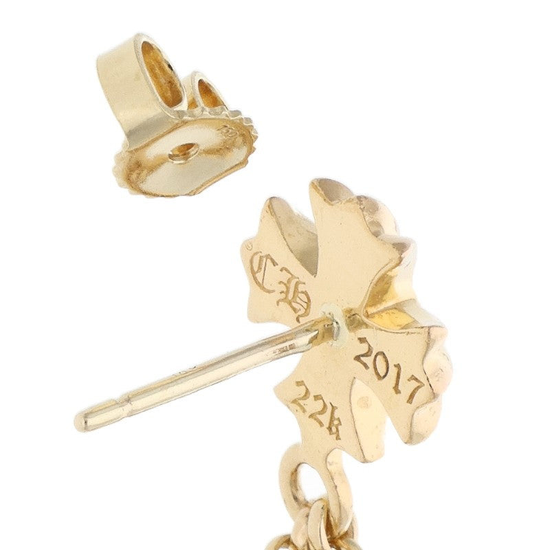 Chrome Hearts 22K Dice DBL Yellow Gold Earring