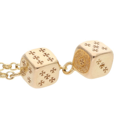 Chrome Hearts 22K Dice DBL Yellow Gold Earring