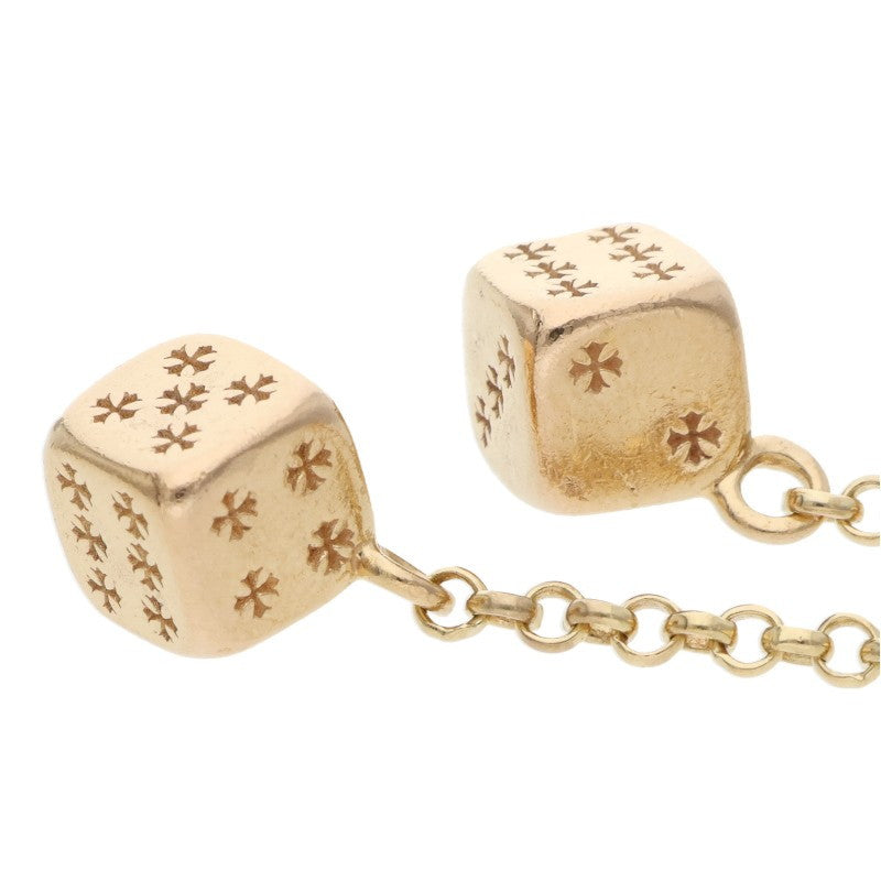Chrome Hearts 22K Dice DBL Yellow Gold Earring