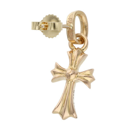 Chrome Hearts 22K Baby Fat Pave Diamond Gold Earring Multi