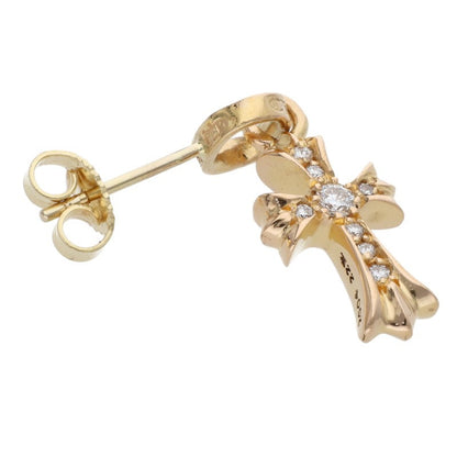 Chrome Hearts 22K Baby Fat Pave Diamond Gold Earring Multi