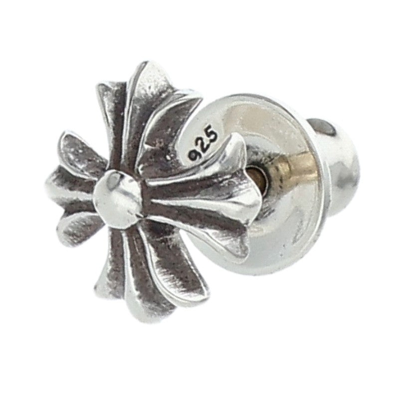 Chrome Hearts No2 CH Plus Stud Single Silver Earring