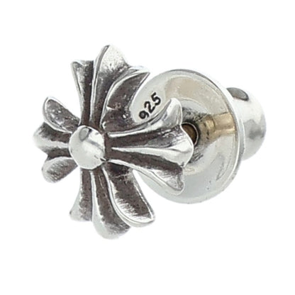 Chrome Hearts No2 CH Plus Stud Single Silver Earring