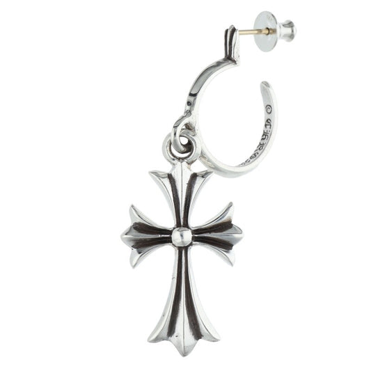 Chrome Hearts Tiny CH Cross Hoop Single Earring 925 Silver