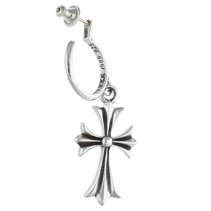 Chrome Hearts Tiny CH Cross Hoop Single Earring 925 Silver