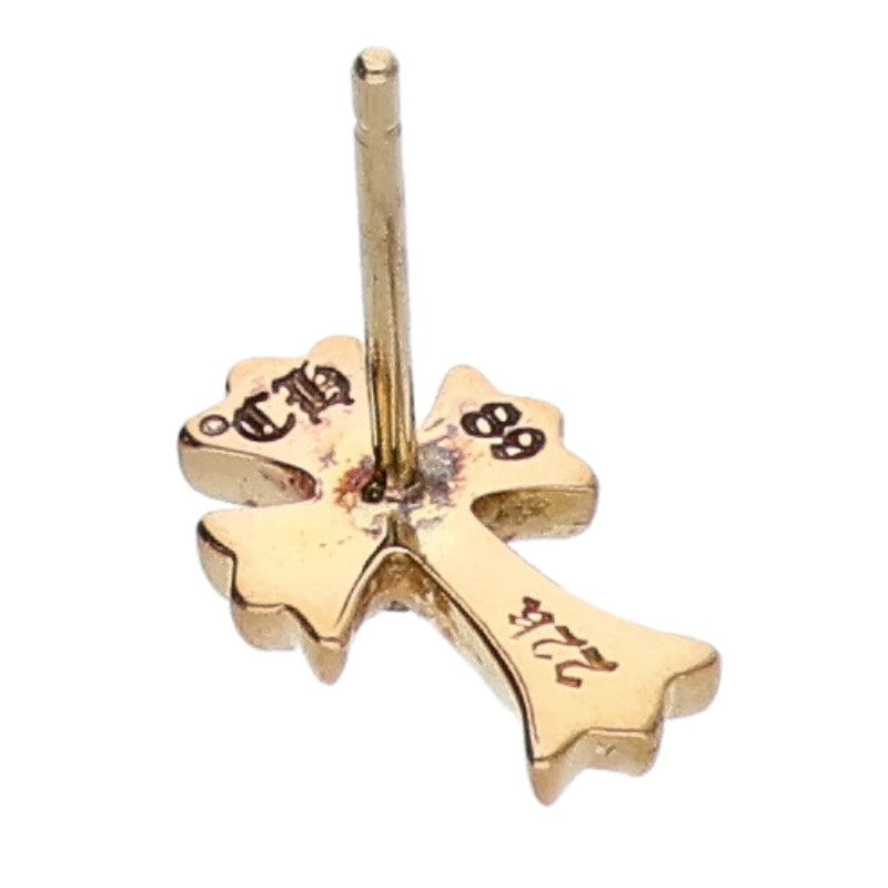 Chrome Hearts 22K CH Cross Fat PAVE Dia Gold Stud Earring