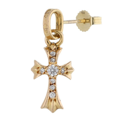 Chrome Hearts 22K Pave Diamond Baby Fat Gold Earring Multi