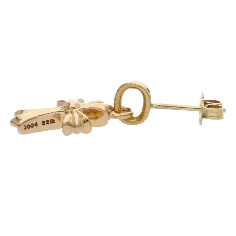 Chrome Hearts 22K Pave Diamond Baby Fat Gold Earring Multi