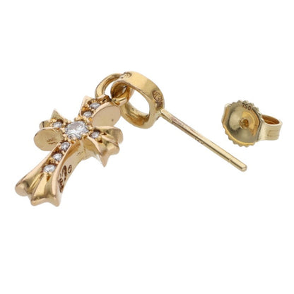 Chrome Hearts 22K Pave Diamond Baby Fat Gold Earring Multi