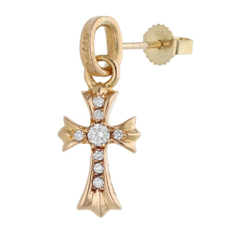 Chrome Hearts 22K Pave Diamond Baby Fat Gold Earring