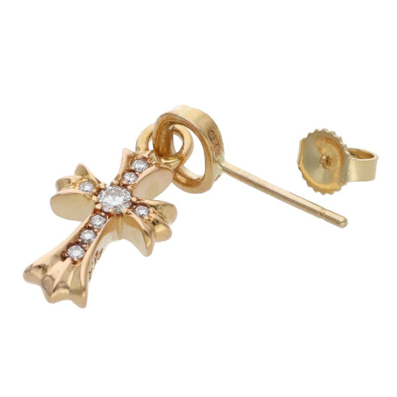 Chrome Hearts 22K Pave Diamond Baby Fat Gold Earring