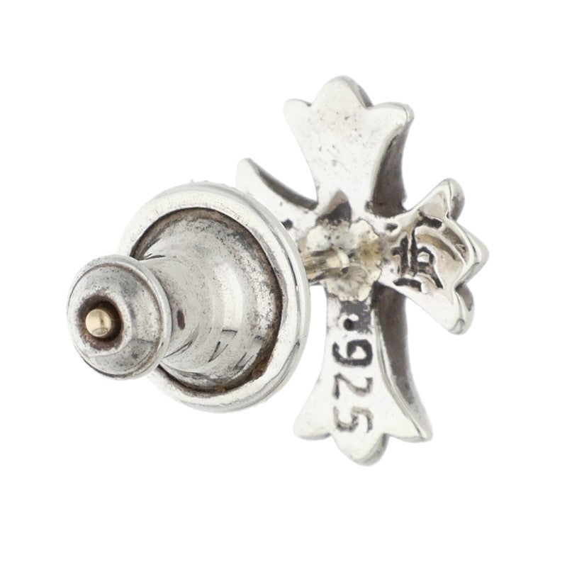 Chrome Hearts No2 CH Cross Stud 1 Diamond Silver Earring