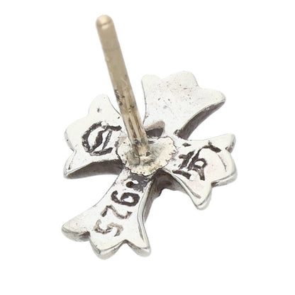 Chrome Hearts No2 CH Cross Stud 1 Diamond Silver Earring