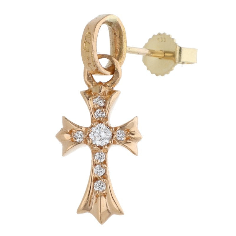 Chrome Hearts 22K Baby Fat Pave Diamond Gold Earring
