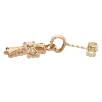Chrome Hearts 22K Baby Fat Pave Diamond Gold Earring