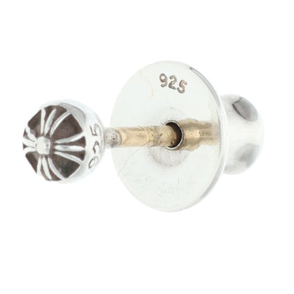 Chrome Hearts Mini Cross Ball Stud Single Earring Silver