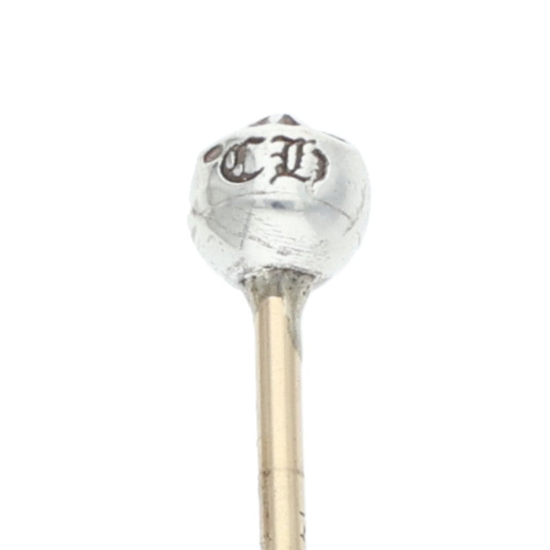 Chrome Hearts Mini Cross Ball Stud Single Earring Silver