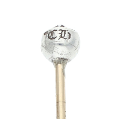 Chrome Hearts Mini Cross Ball Stud Single Earring Silver