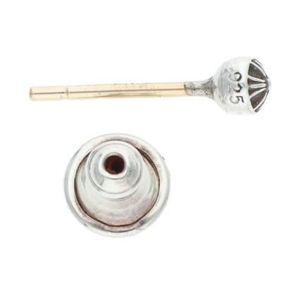 Chrome Hearts Mini Cross Ball Stud Single Earring Silver
