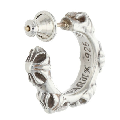 Chrome Hearts Hoop Cross SML Silver Earring