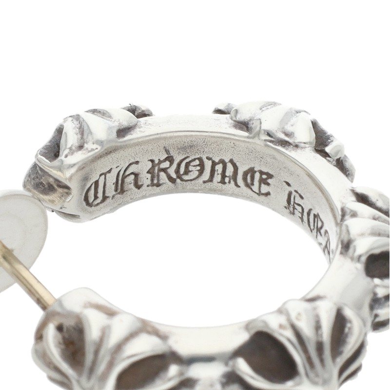 Chrome Hearts Hoop Cross SML Silver Earring