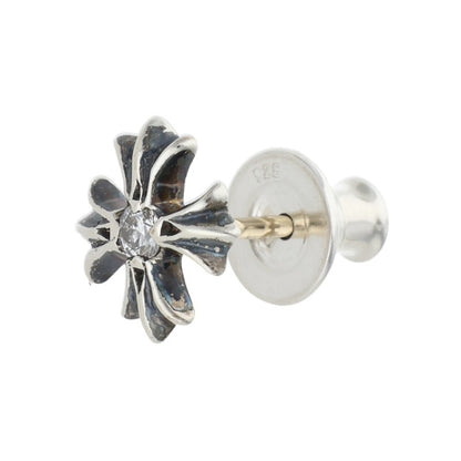 Chrome Hearts CH Plus Stud 1 Diamond Silver Earring