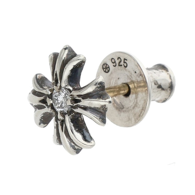 Chrome Hearts CH Plus 1 Diamond Silver Stud Earring