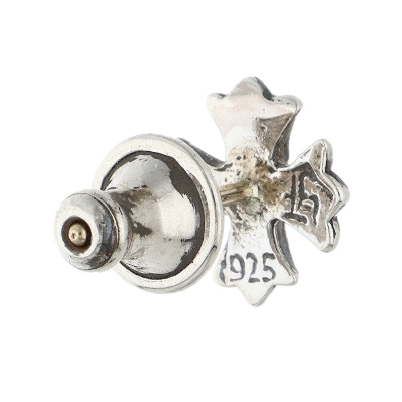 Chrome Hearts CH Plus 1 Diamond Silver Stud Earring