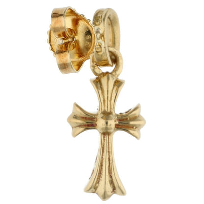 Chrome Hearts 22K Pave Diamond Baby Fat Gold Earring