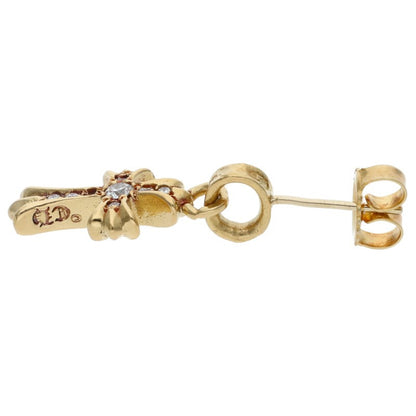 Chrome Hearts 22K Pave Diamond Baby Fat Gold Earring