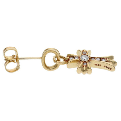 Chrome Hearts 22K Pave Diamond Baby Fat Gold Earring